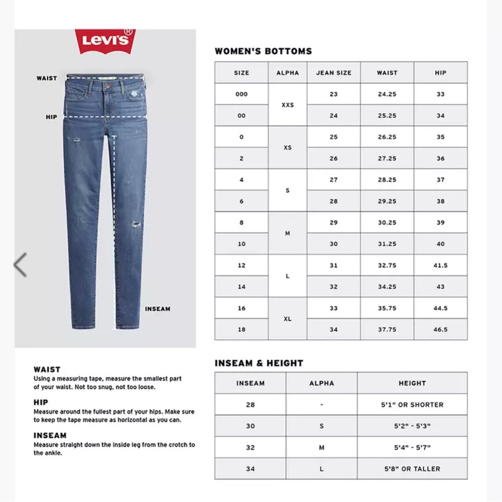 NWOT Levi’s 721 High Rise Skinny Jeans - Picture 5 of 9